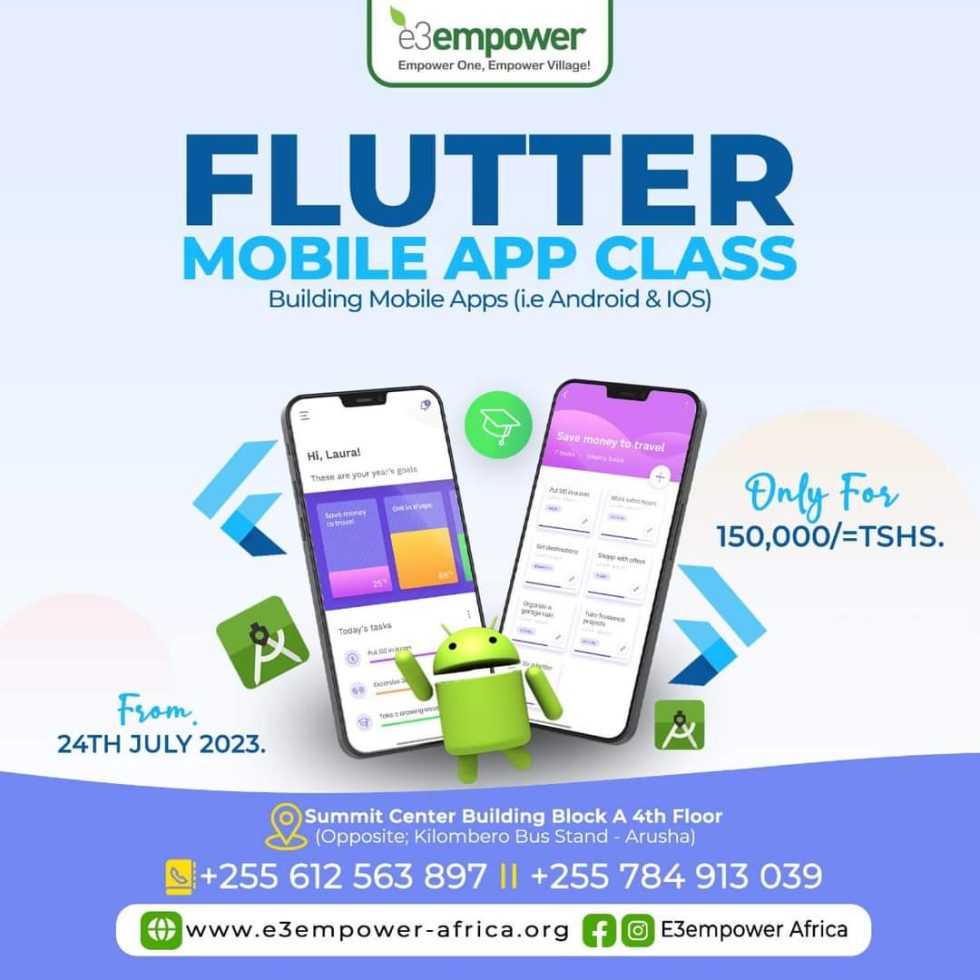 The Most Powerful Mobile App programming Class FLUTTER! - E3empower Africa